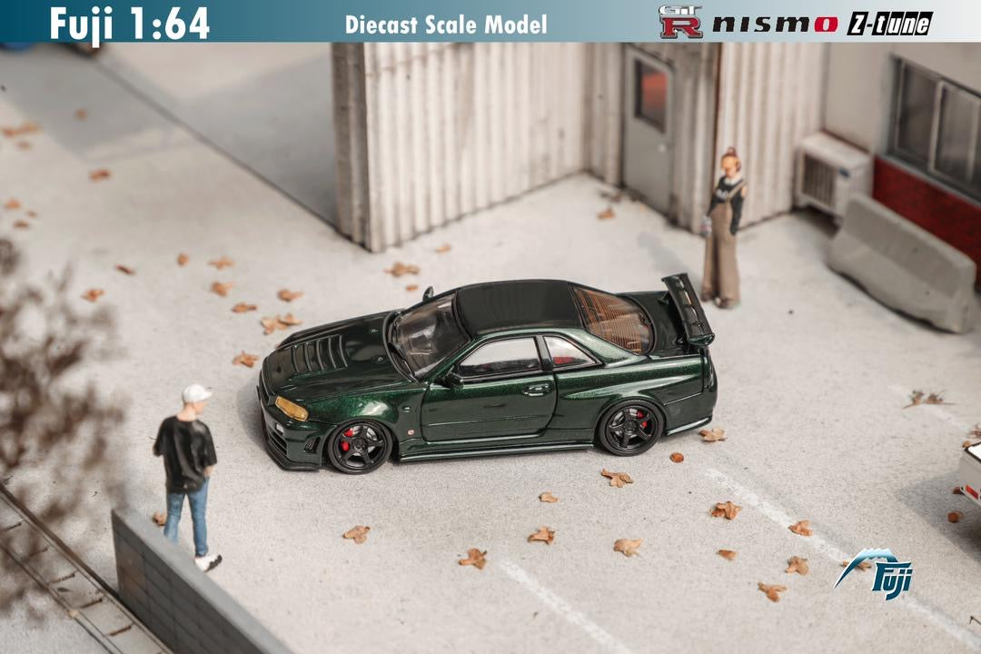 Fuji Model Nissan Skyline R34 GTR Z Tune Dark Green