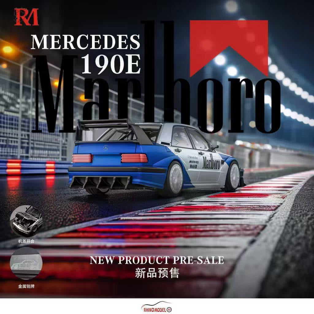 Rhino Model Mercedes Benz 190E Marlboro Blue
