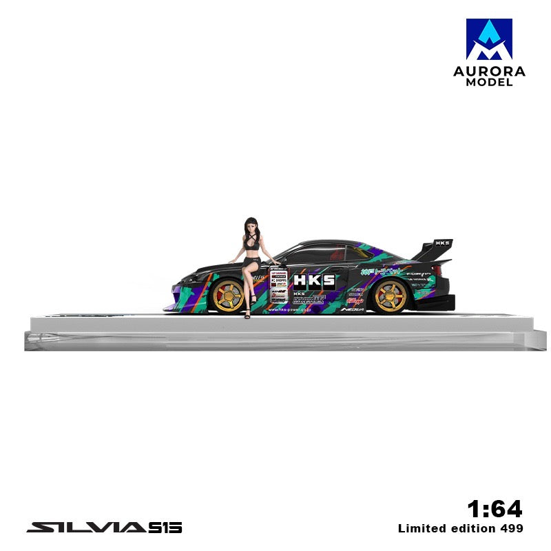 Aurora Model HKS Nissan Silvia S15 With Figure