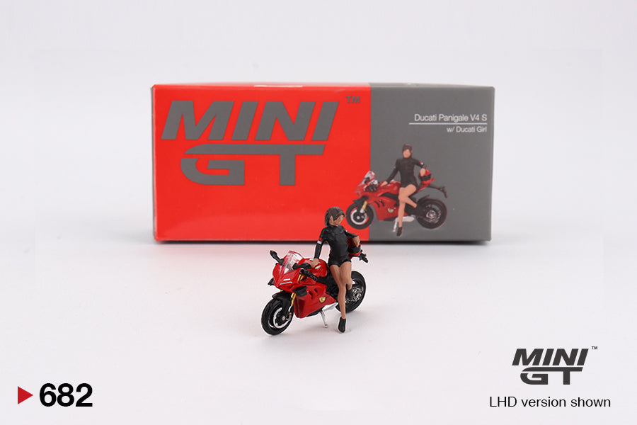 Mini GT Ducati Panigale V4 S & Ducati Girl #682