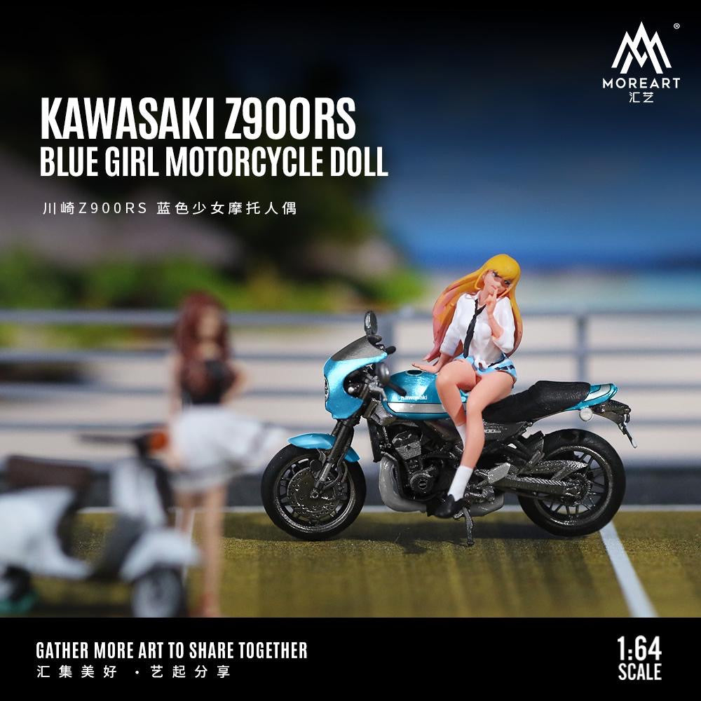 MoreArt Kawasaki Z900RS Motorbike & Girl Figure