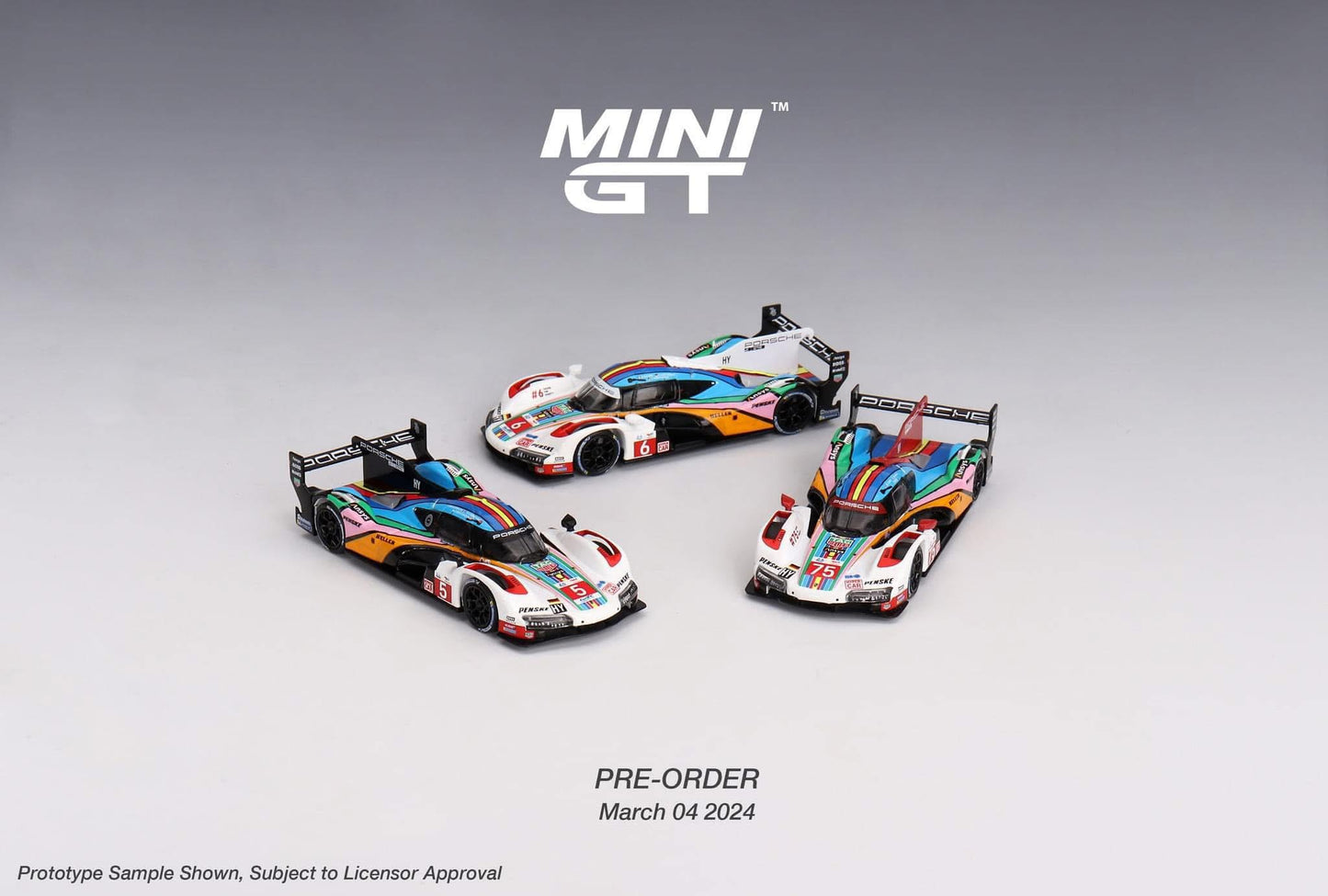 Mini GT Porsche 963 Penske Motorsport 2023 24 Hrs Of Le Mans 3 Car Set