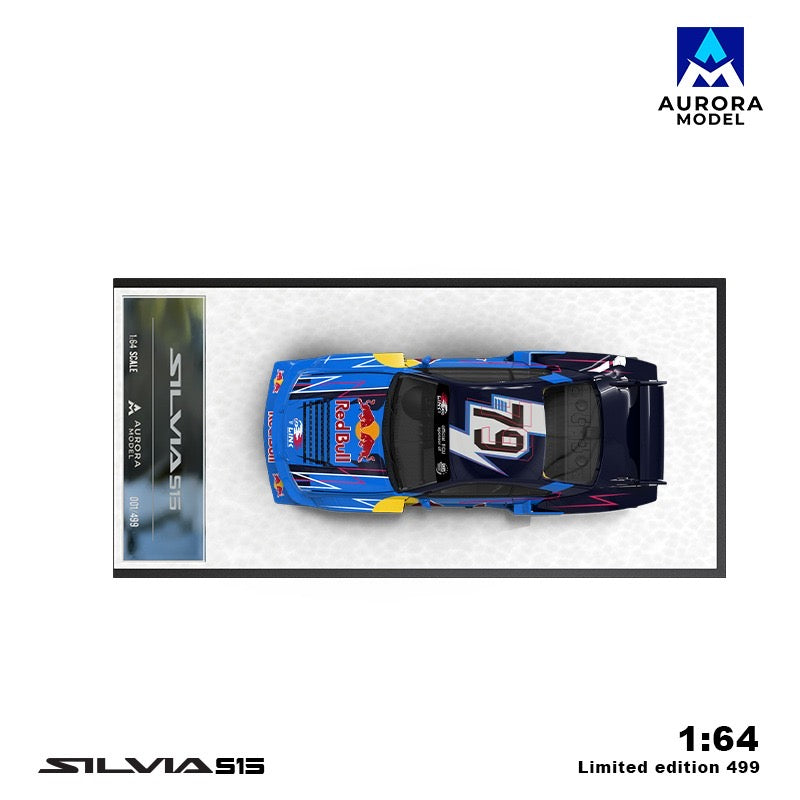 Aurora Model Red Bull Mad Mike Nissan Silvia S15 With Figure