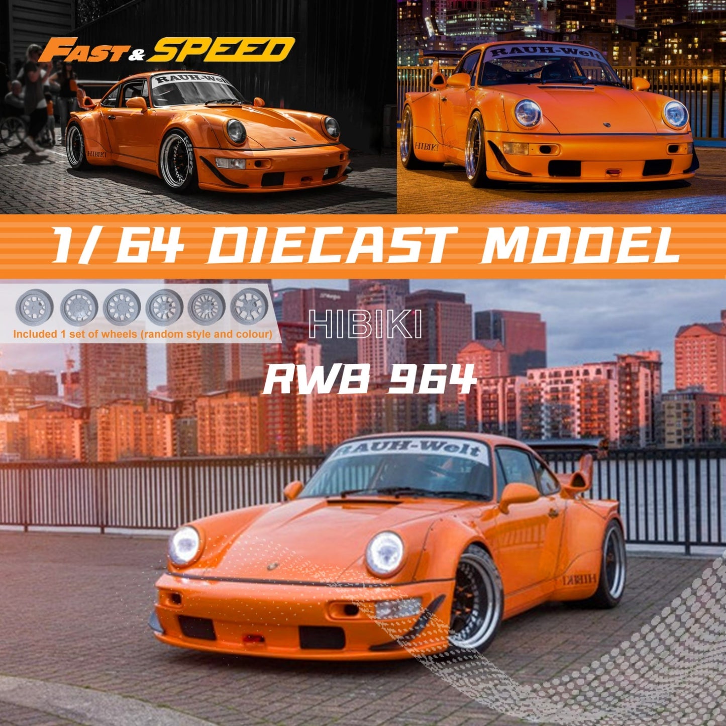 Fast & Speed Porsche 964 RWB Orange