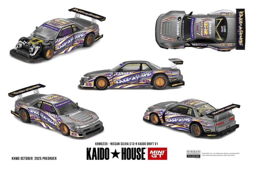 Mini GT x Kaido House Nissan Silvia S13-R Kaido Drift #235