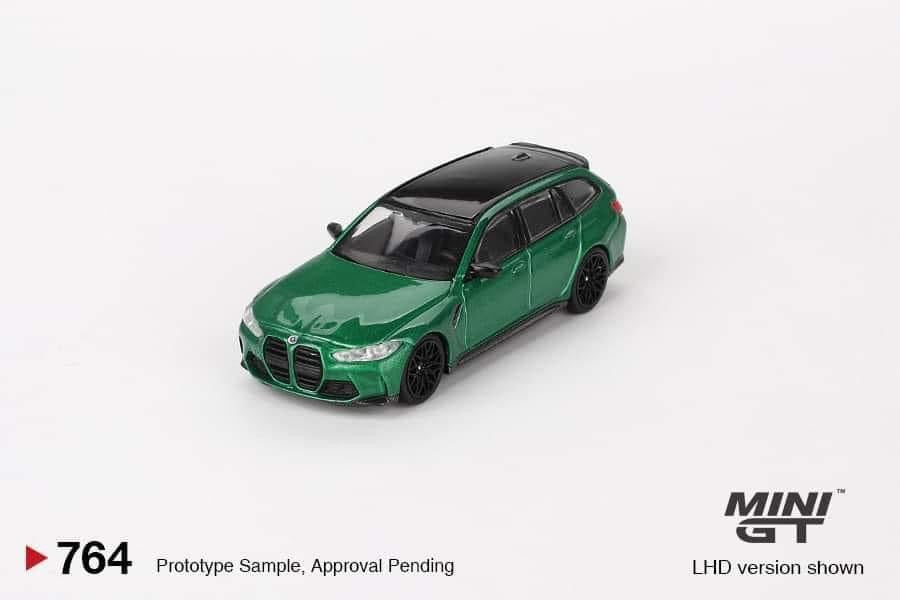Mini GT BMW M3 Competition Touring Isle Of Man Green Metallic #764