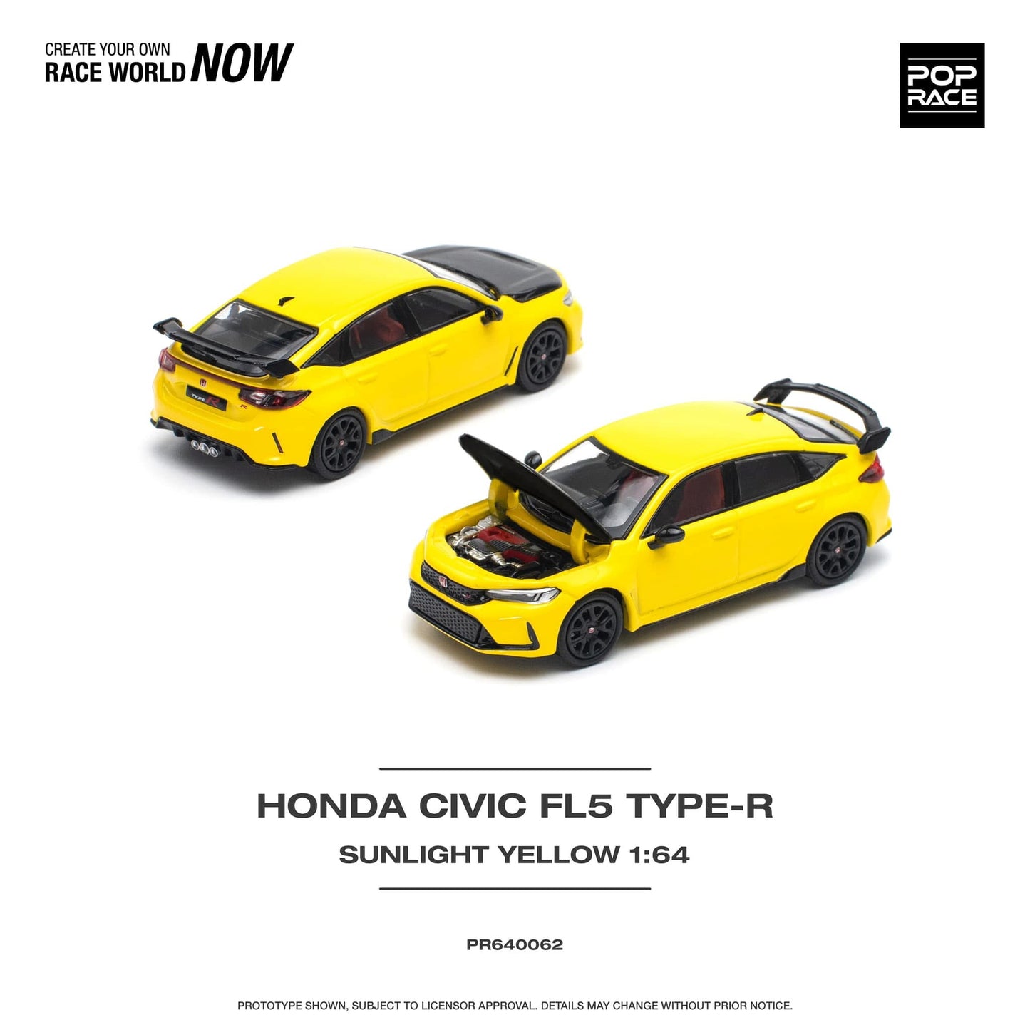 Pop Race Honda Civic FL5 Type R Yellow