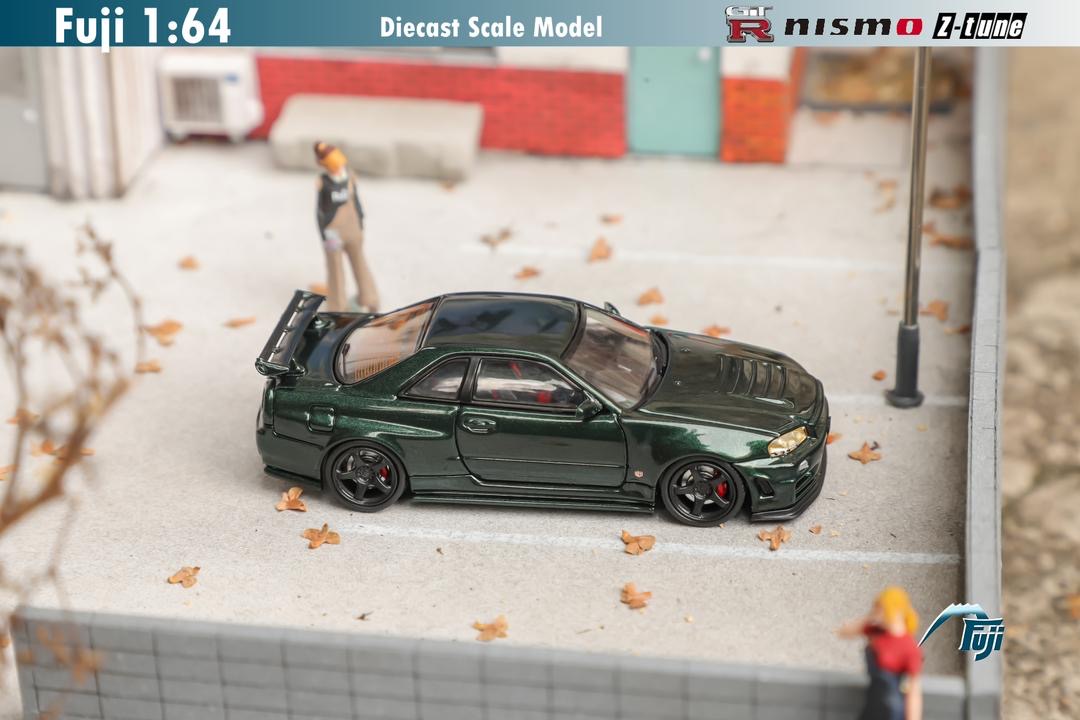 Fuji Model Nissan Skyline R34 GTR Z Tune Dark Green