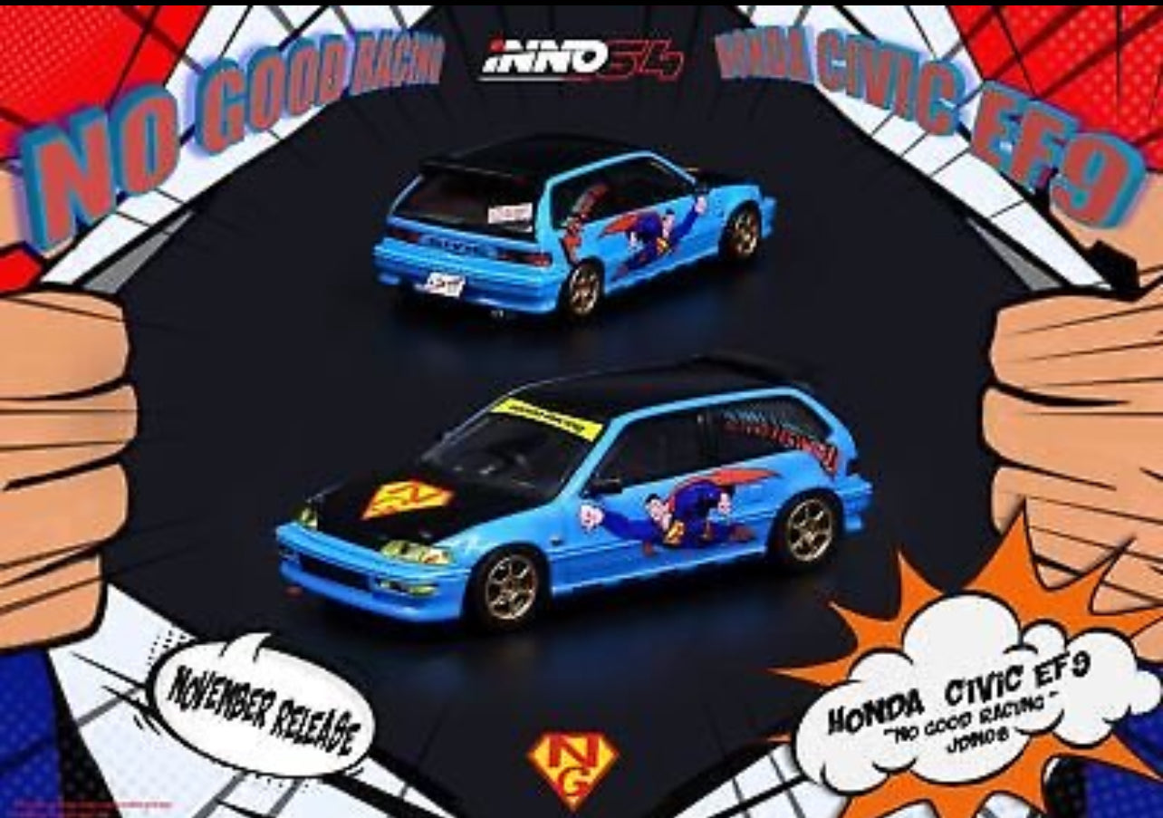 Inno64 Honda Civic EF9 No Good Racing Superman