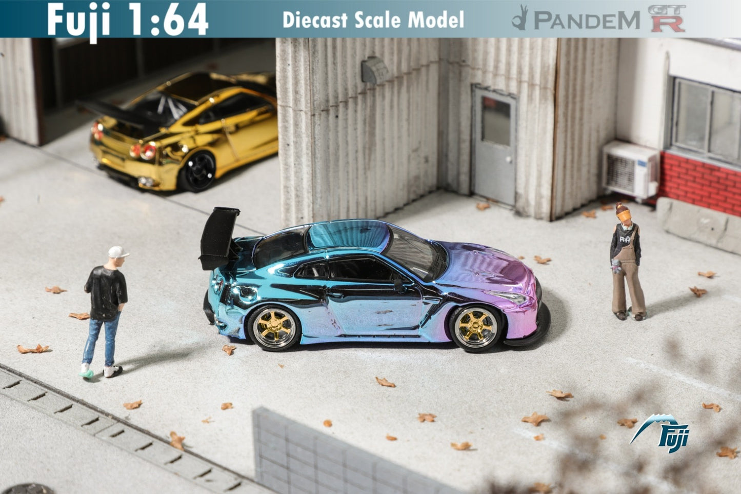 Fuji Model Nissan GTR R35 Pandem Multicolour Chrome