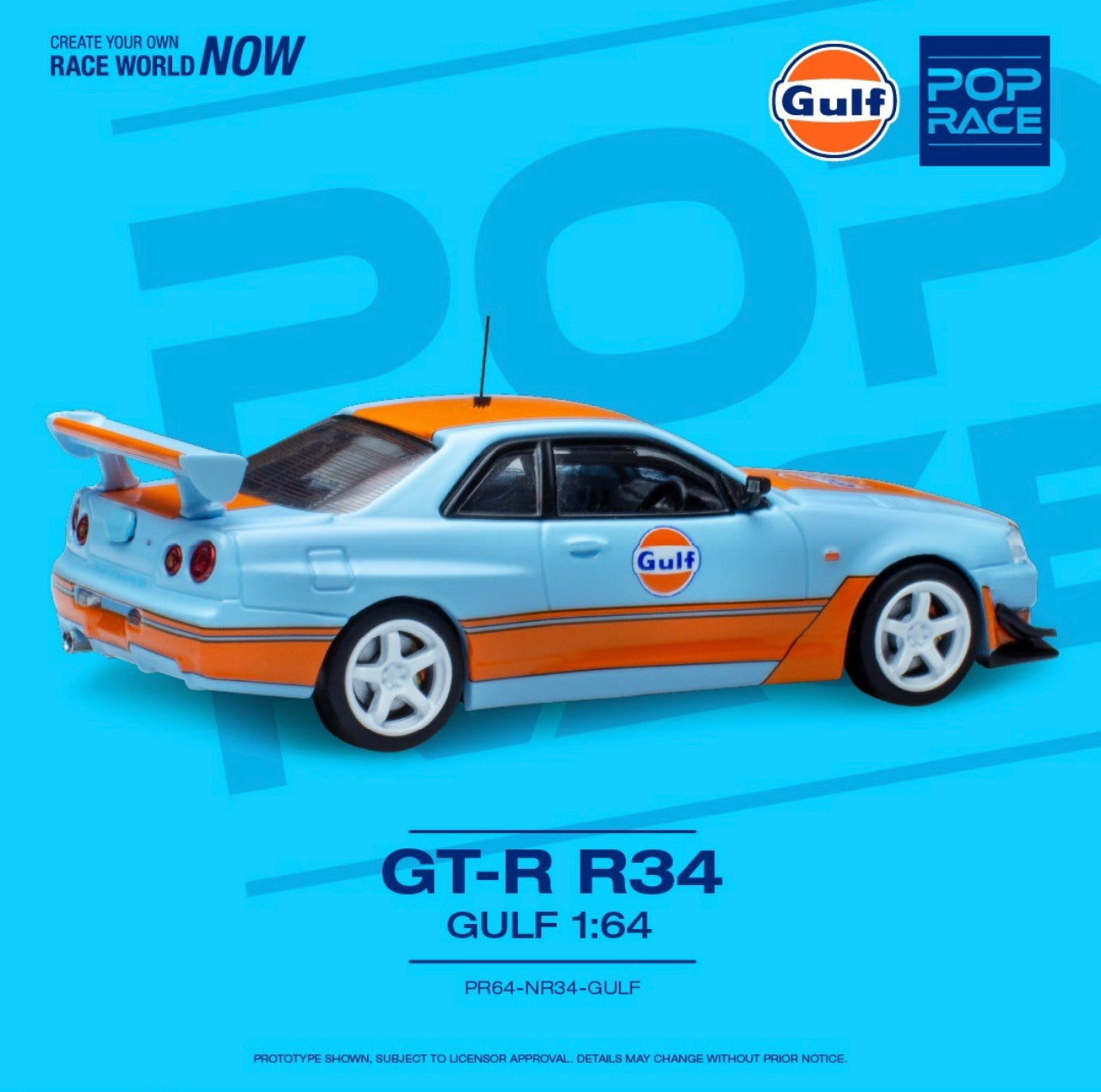 Pop Race Nissan Skyline R34 GTR Gulf