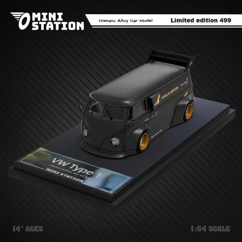 Mini Station Stella Artois RWB Set Volkswagen T1 Porsche 964 RWB And Trailer