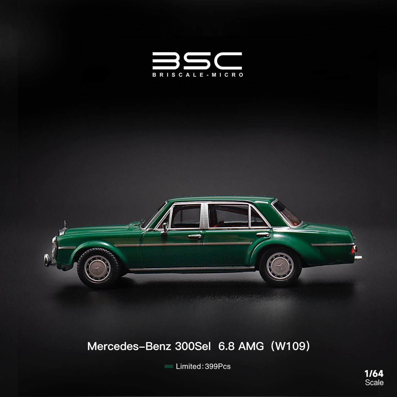 BSC Model Mercedes Benz 300 SEL AMG Green