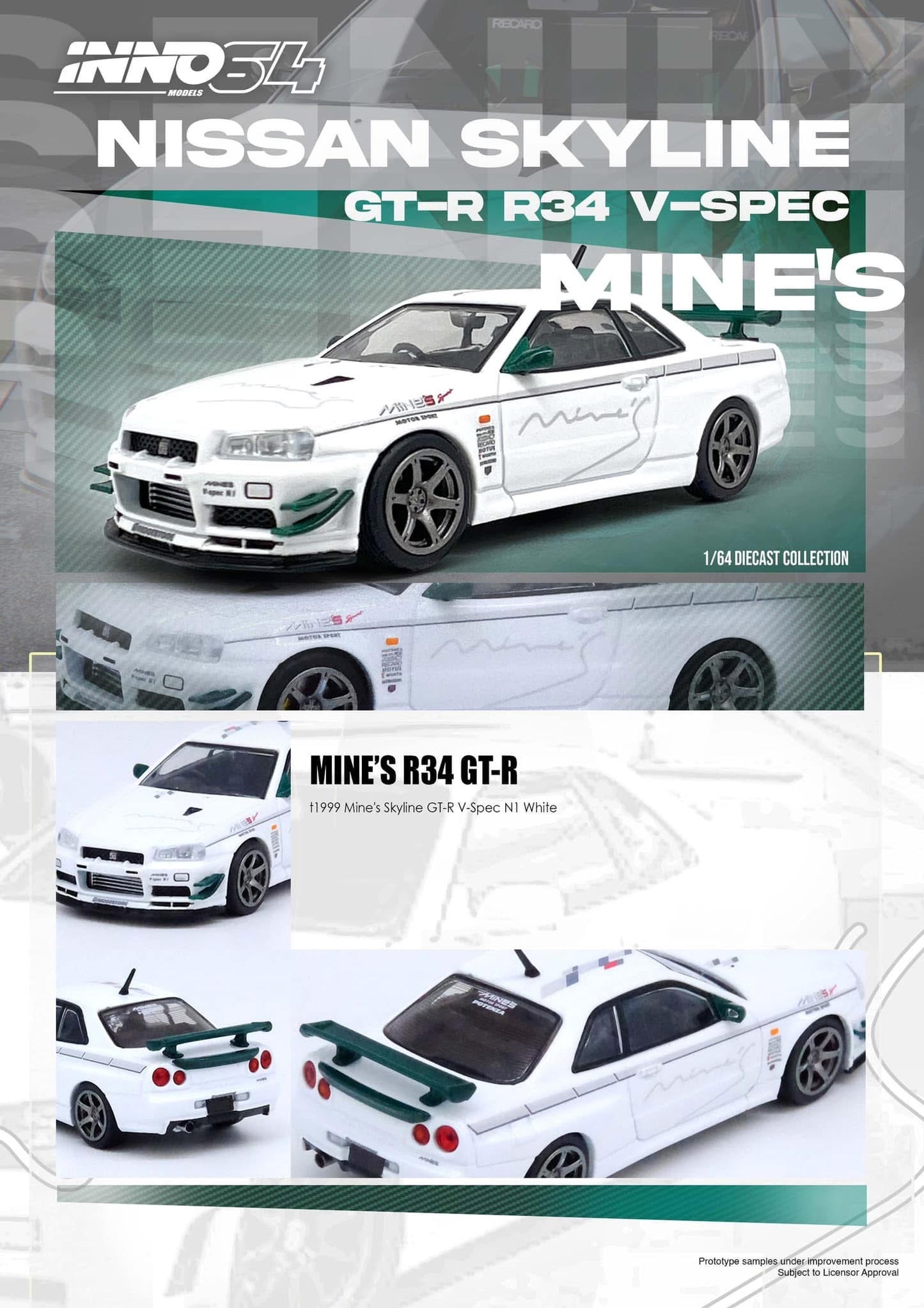 Inno64 Nissan Skyline R34 GTR V Spec Tuned By Mines