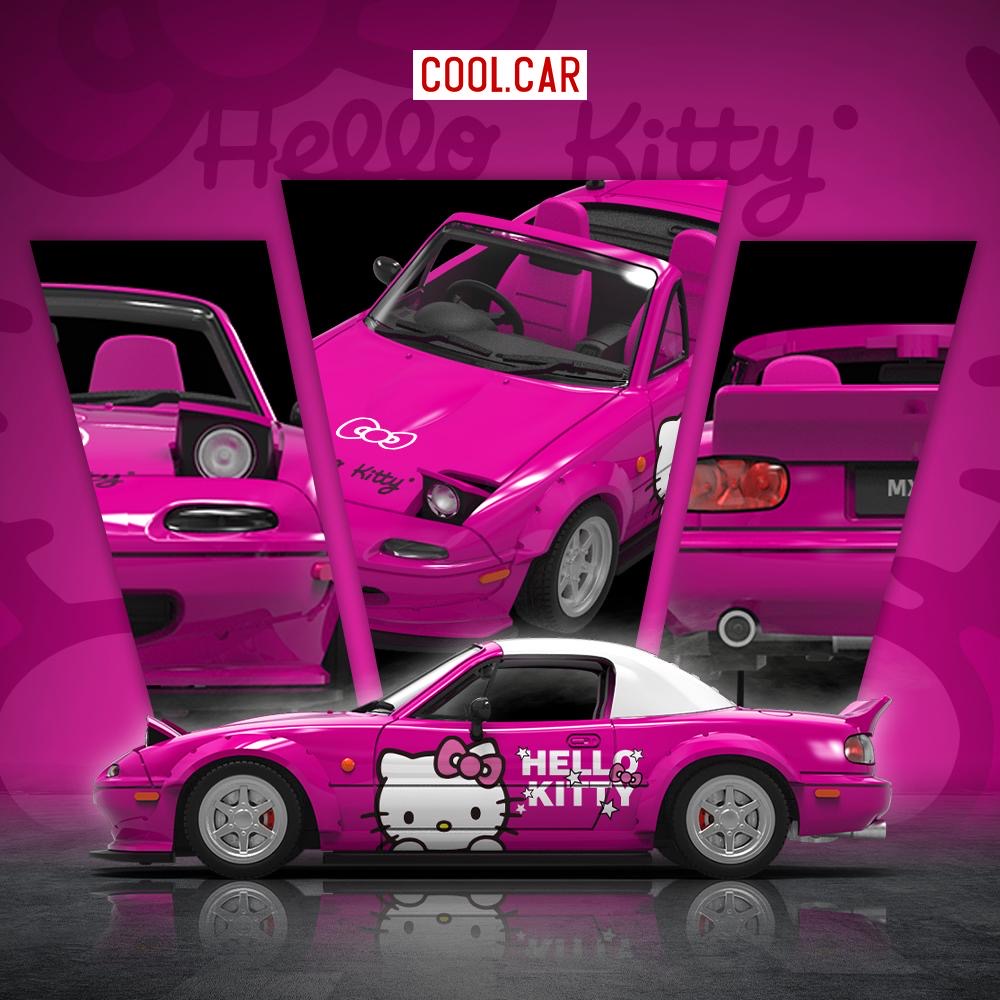 Cool Car Mazda MX5 Hello Kitty Dark Pink