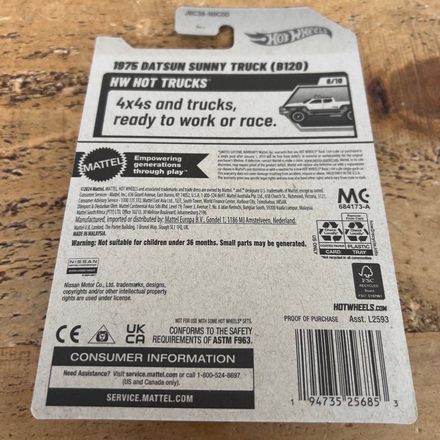 Hot Wheels Super Treasure Hunt 1975 Datsun Sunny Truck B120