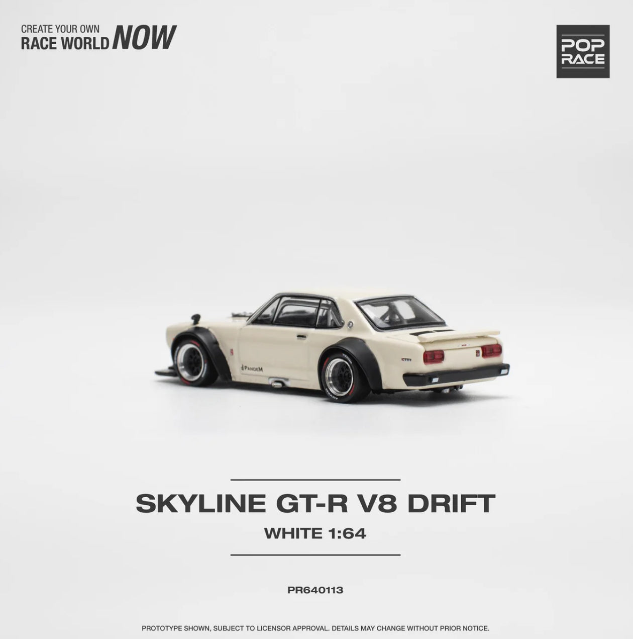 Pop Race Nissan Skyline GTR V8 Drift White