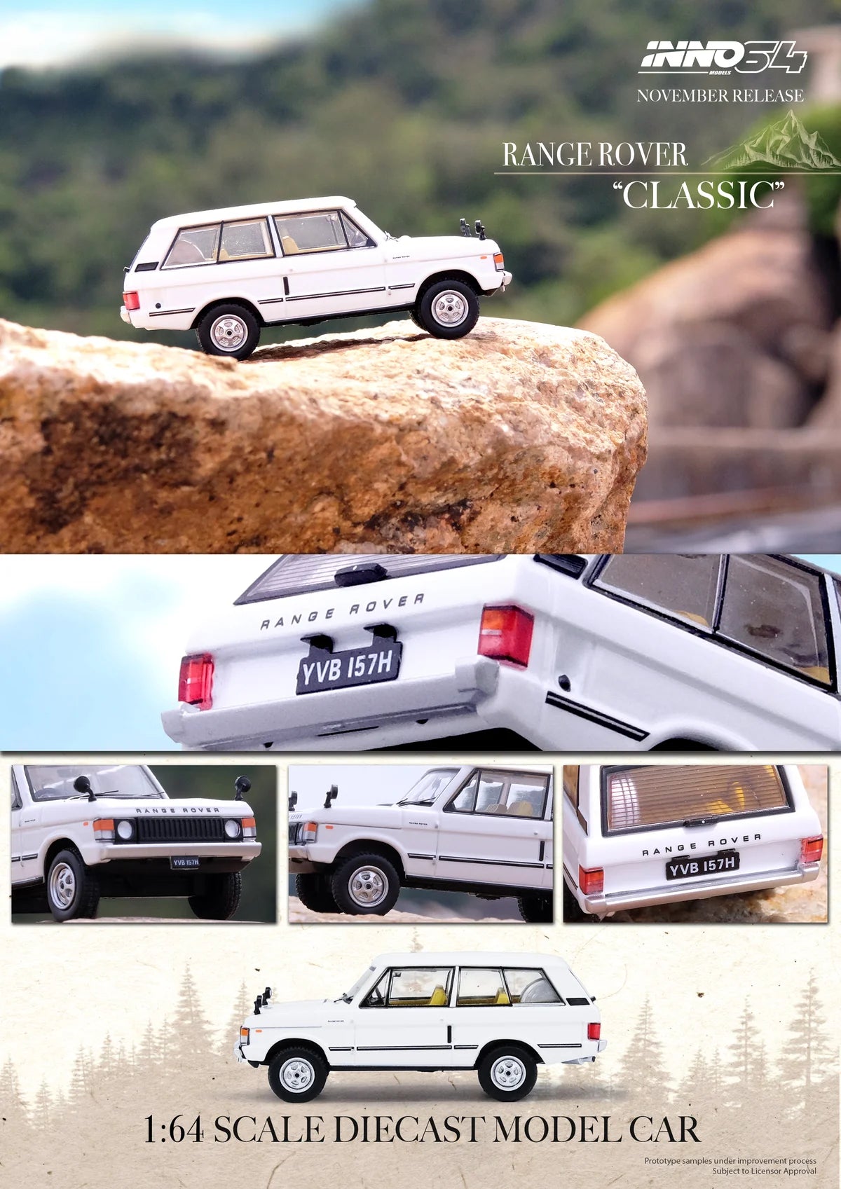 Inno64 Range Rover Classic White