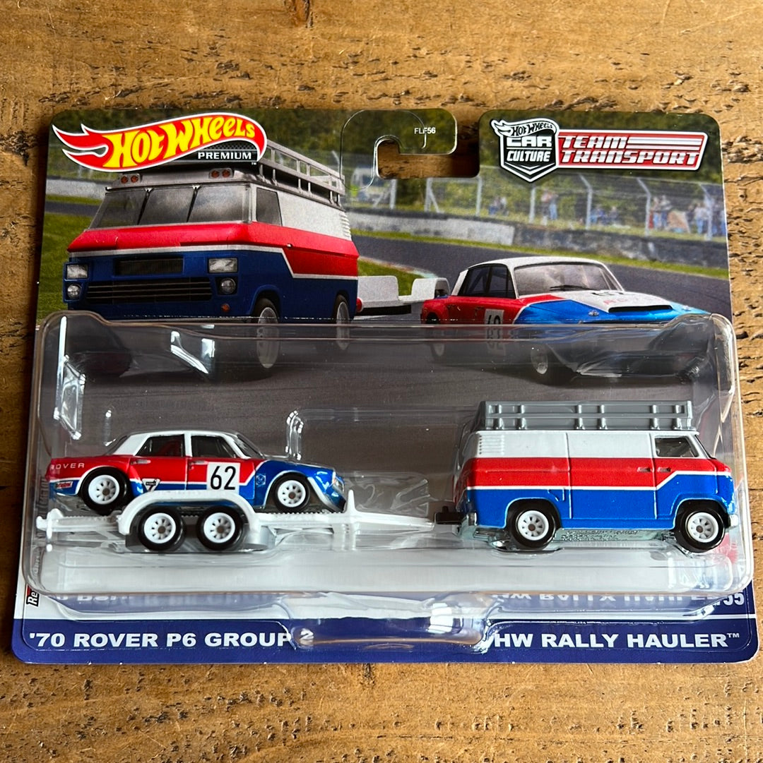 Hot Wheels Team Transport 70 Rover P6 Group 2 HW Rally Hauler