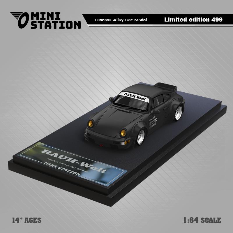 Mini Station Porsche 964 RWB Samurai Cyberpunk Black