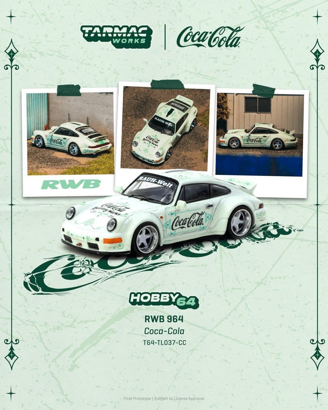 Tarmac Works Porsche 964 RWB Coca Cola