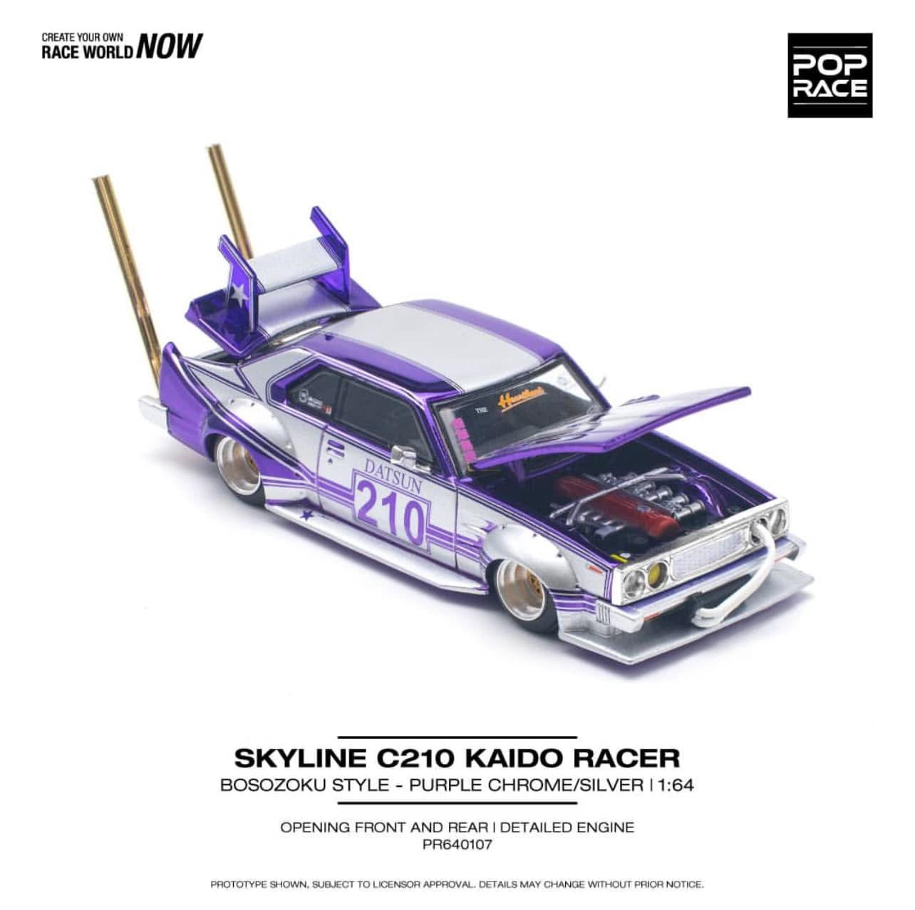 Pop Race Nissan Skyline C210 Kaido Racer Bosozoku Purple