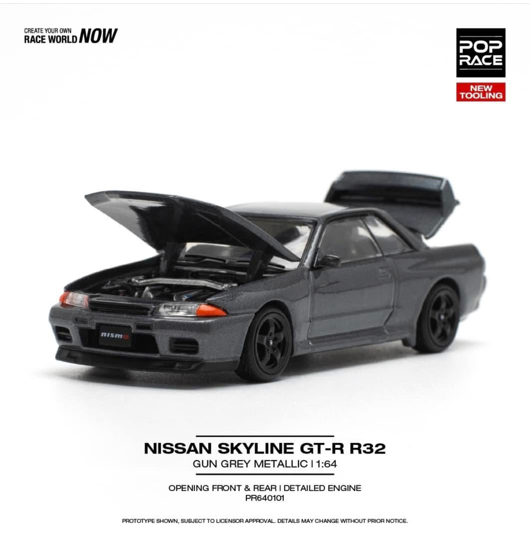 Pop Race Nissan Skyline R32 GTR Gun Grey