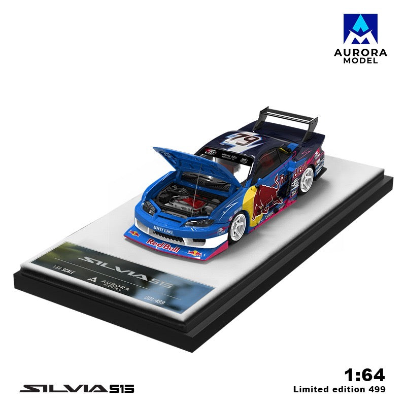 Aurora Model Red Bull Mad Mike Nissan Silvia S15 With Figure