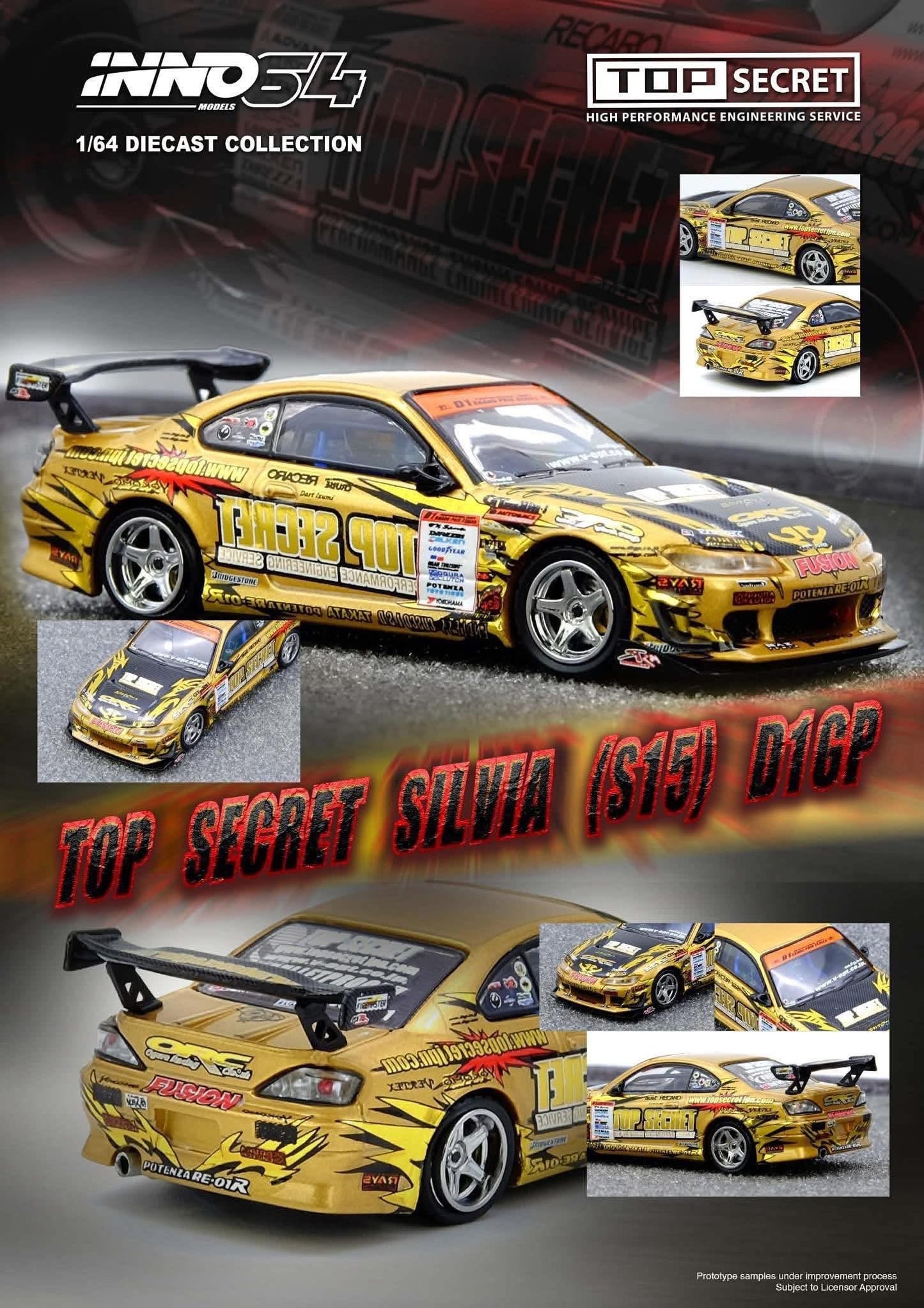Inno64 Top Secret Nissan Silvia S15 D1 Grand Prix 2004
