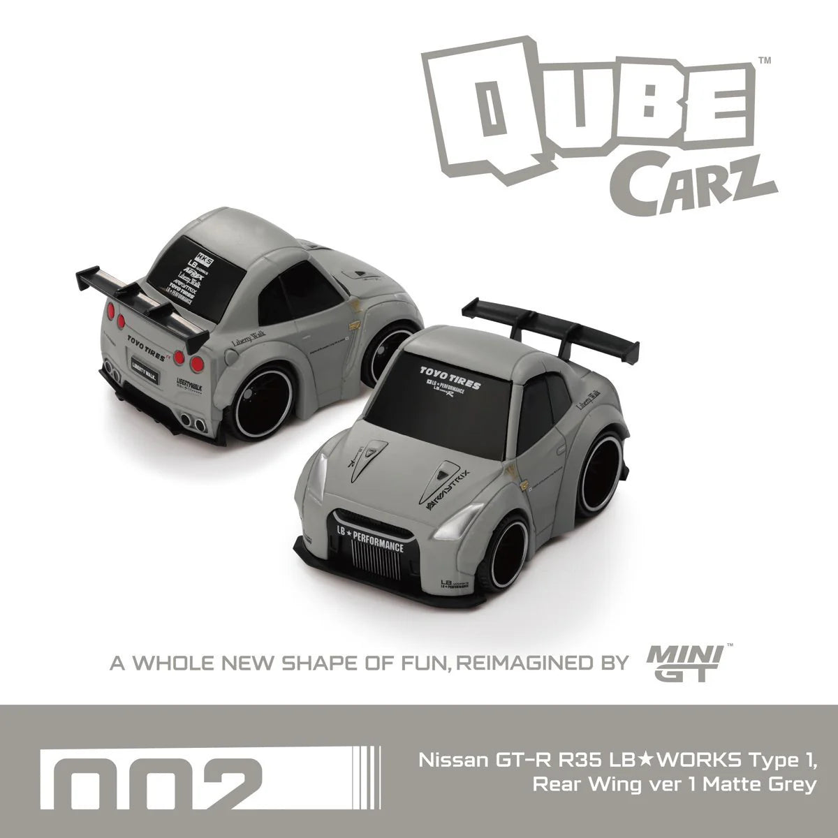 Mini GT Qube Carz Nissan R35 GTR LB Works #002