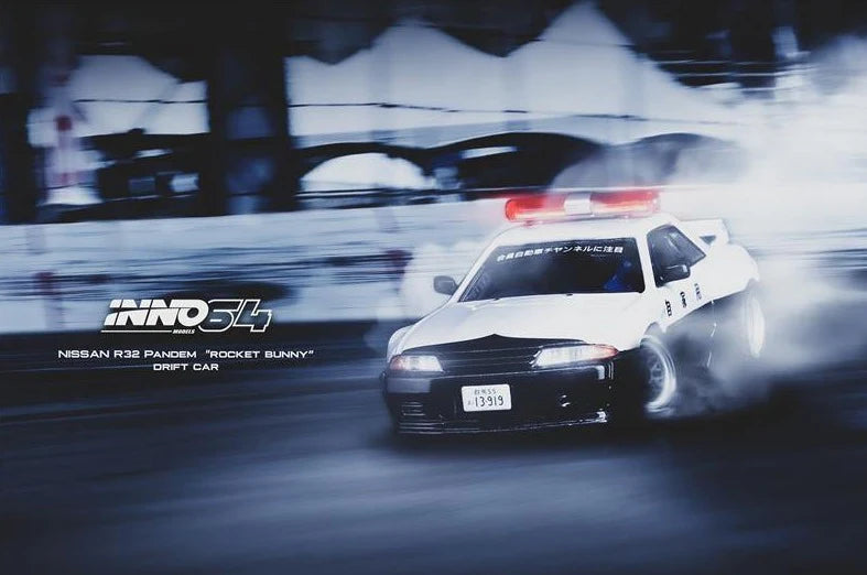 Inno64 Nissan Skyline R32 GTR Pandem Police Car