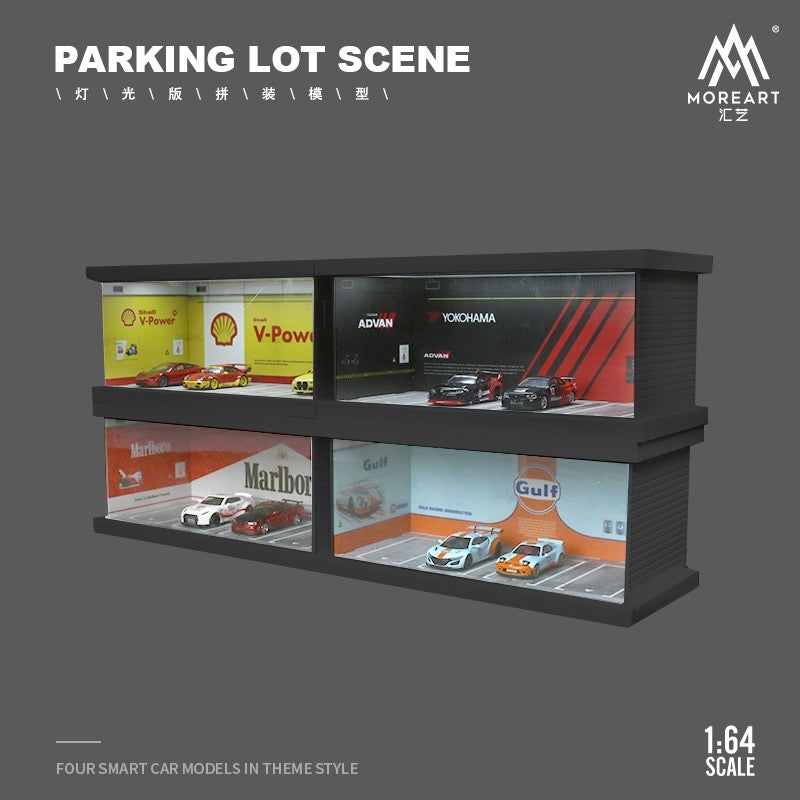 MoreArt Diorama Shell Parking Lot Scene