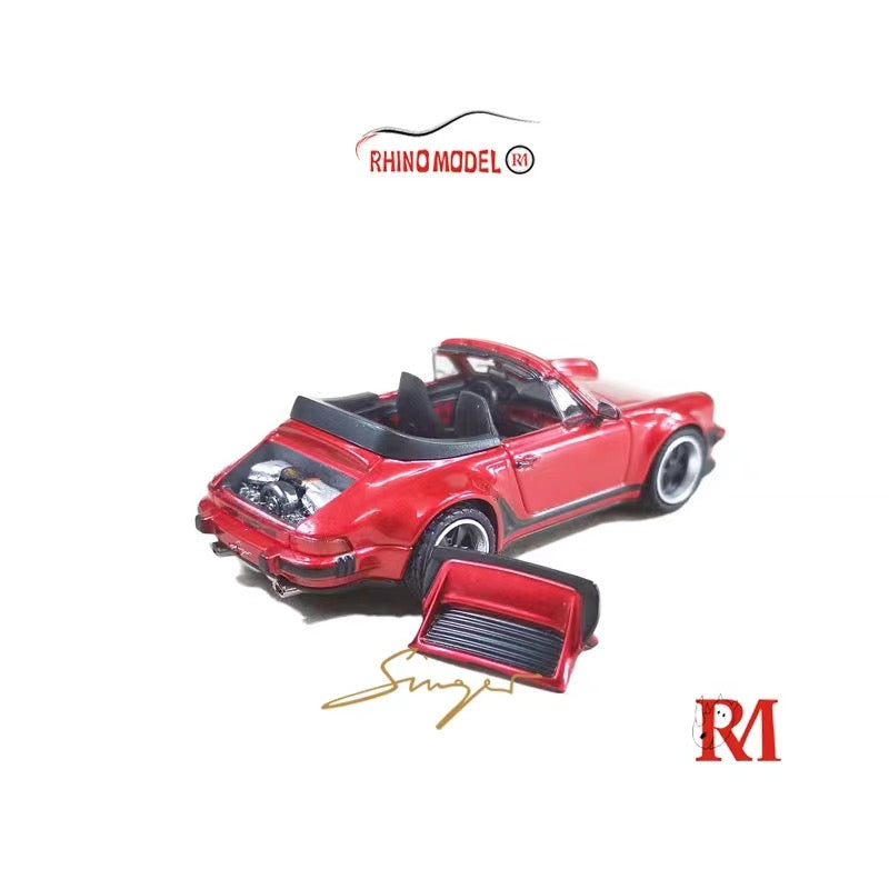 Rhino Model Singer 930 Turbo Cabriolet Red