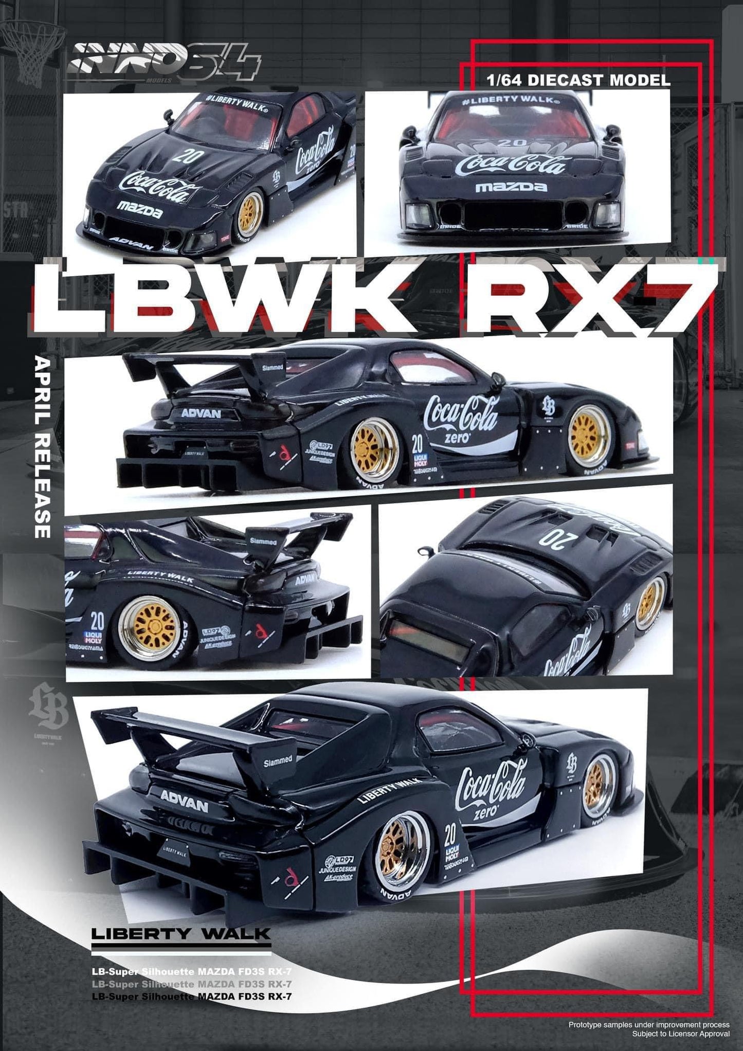 Inno64 Mazda RX7 LBWK Coca Cola Zero