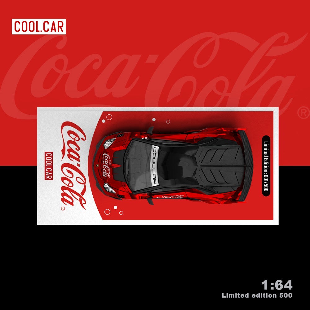 Cool Car Coca Cola Lamborghini Aventador GT EVO Red With Figure