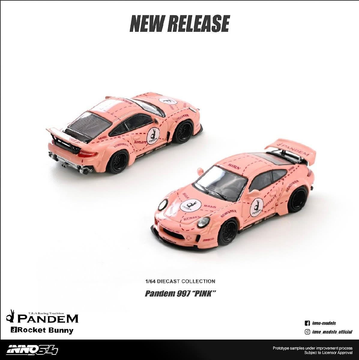 Inno64 Porsche 997 Pandem Pink Pig