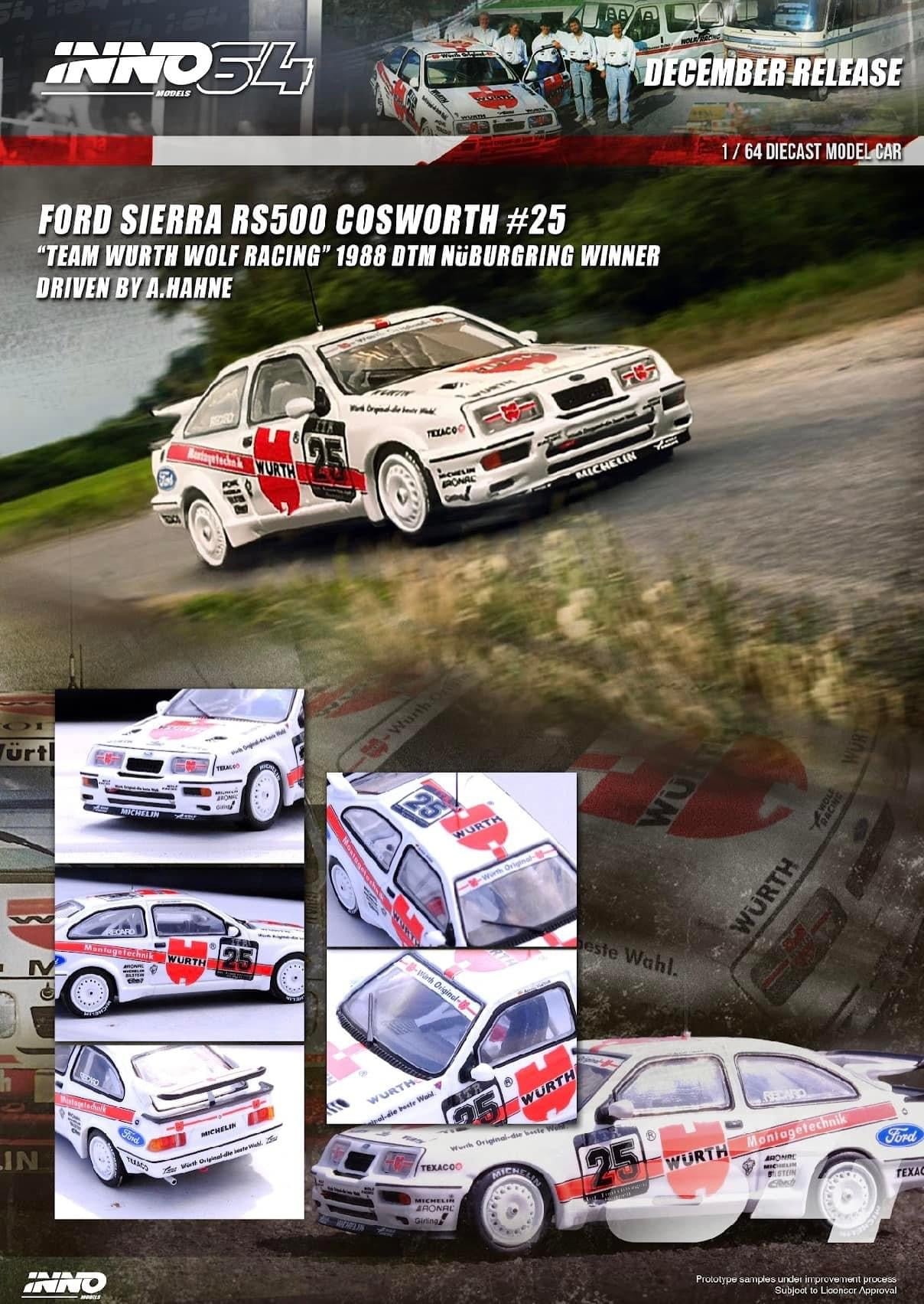 Inno64 Ford Sierra RS500 Cosworth Team Wurth