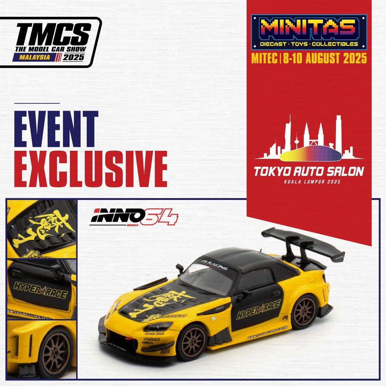 Inno64 Tokyo Auto Salon 2025 Honda S2000 J’S Racing