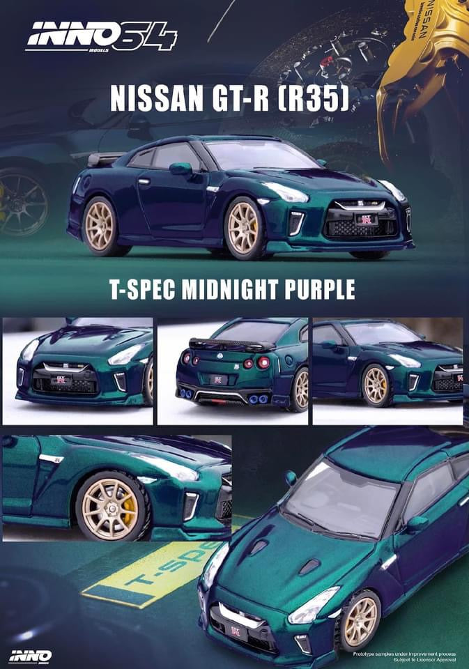 Inno64 Nissan R35 GTR T-Spec Midnight Purple