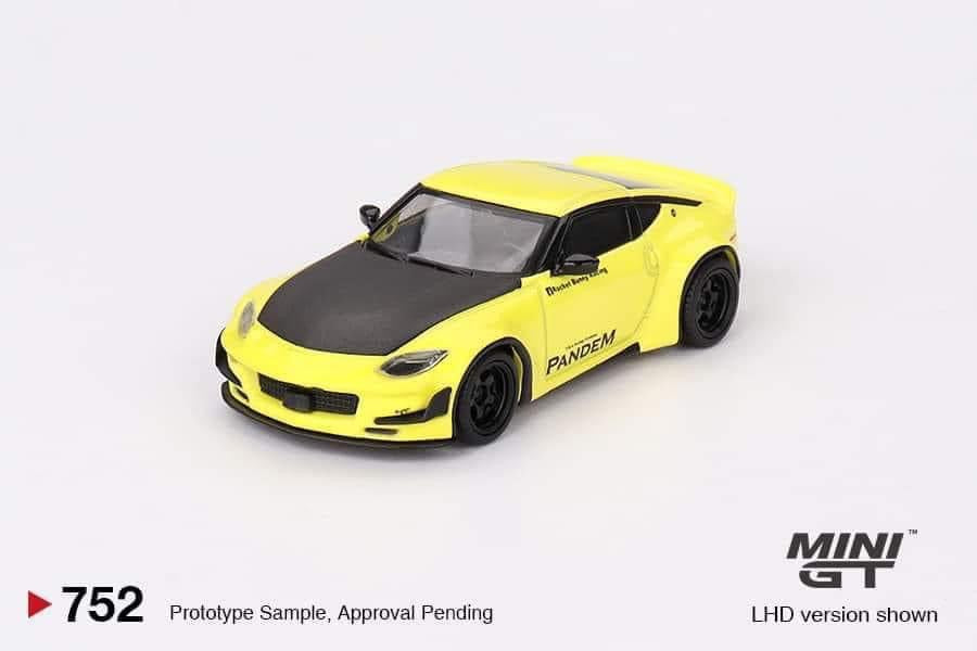 Mini GT Nissan Fairlady Z Pandem Ikazuchi Yellow #752