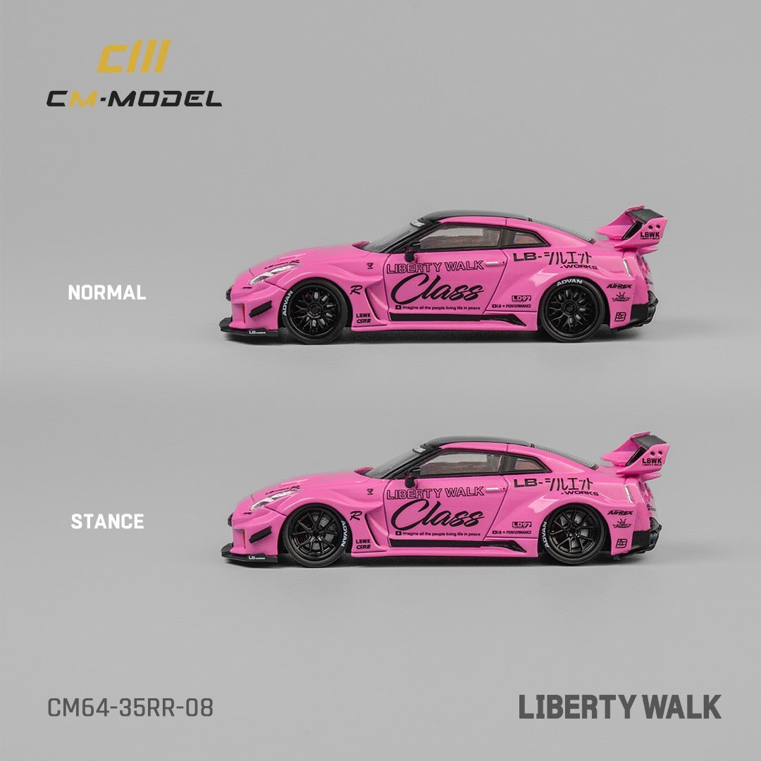 CM Model Nissan GTR R35 Liberty Walk LB Silhouette Pink