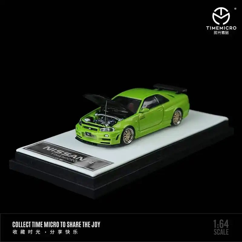 Time Micro Nissan Skyline R34 GTR Green