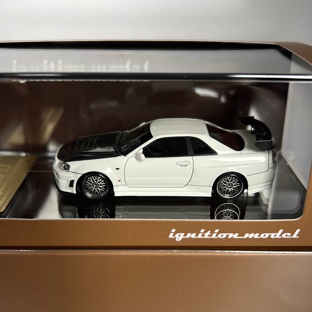 Ignition Model Resin Nissan Skyline R34 GTR R Tune White