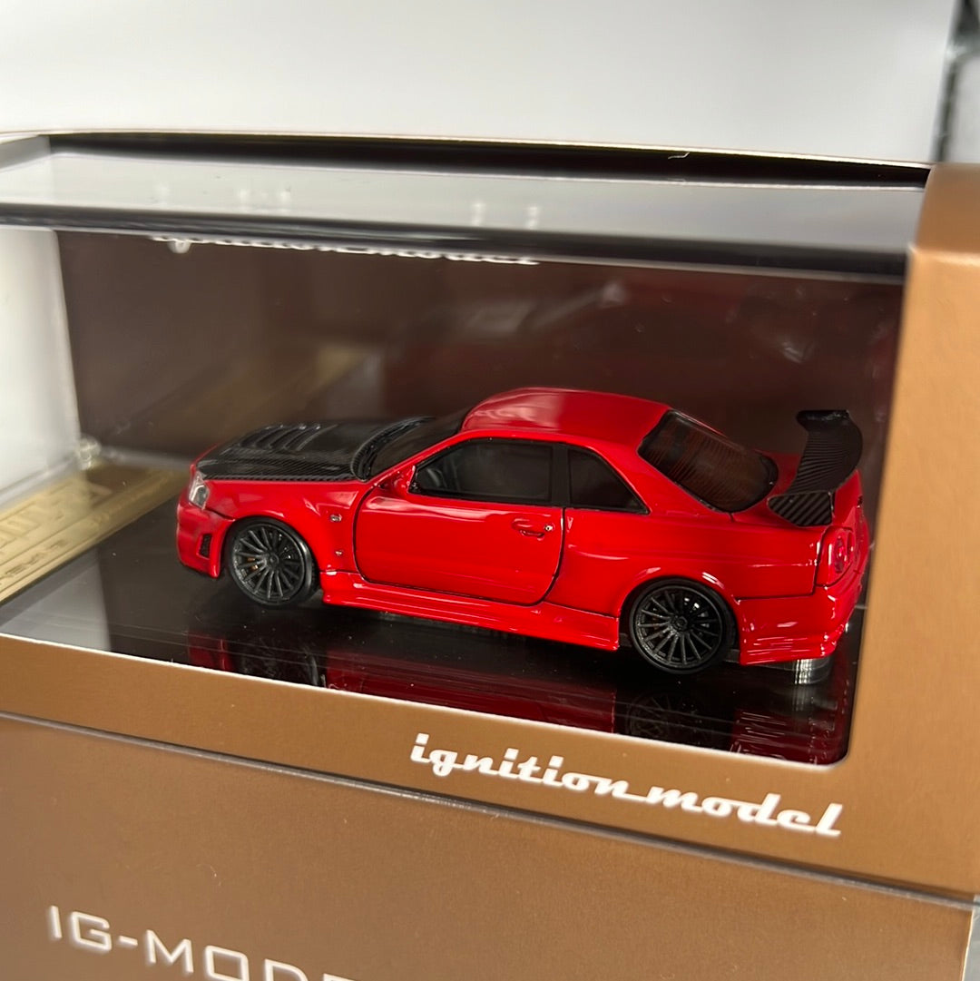 Ignition Model Resin Nissan Skyline R34 GTR R Tune Red