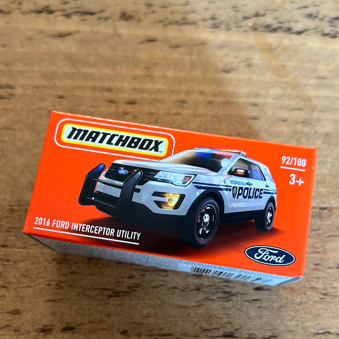Matchbox Power Grabs Ford Interceptor Police Car