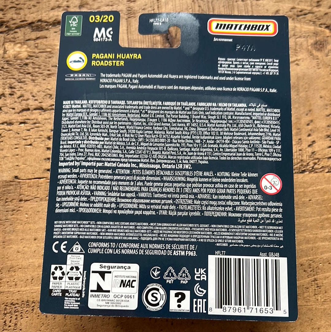 Matchbox Collectors Pagani Huayra Roadster