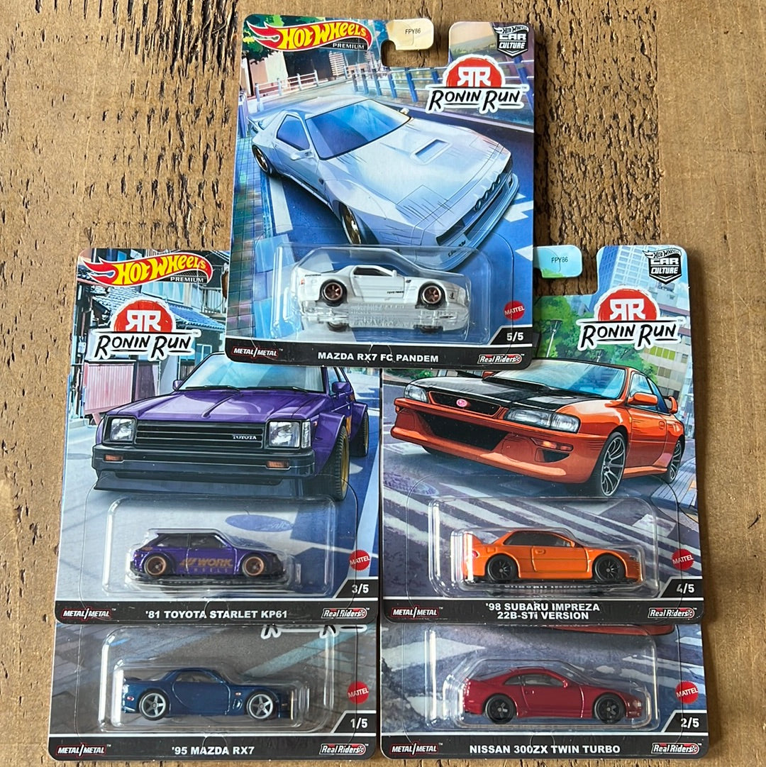 Hot Wheels Premium Ronin Run Full Set Of 5