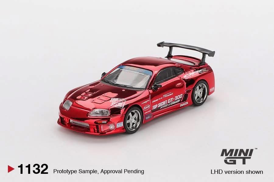 Mini GT Toyota Supra A80 Top Secret GT300 Red Chrome #1132