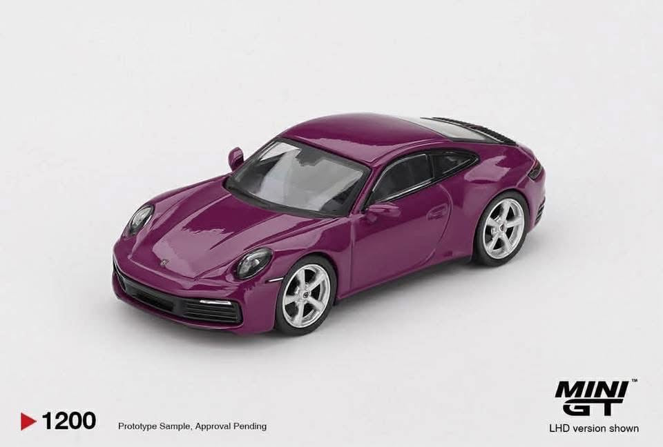 Mini GT Porsche 911 992.1 Rubystone Red Set Of 4 Cars #MGTS0021