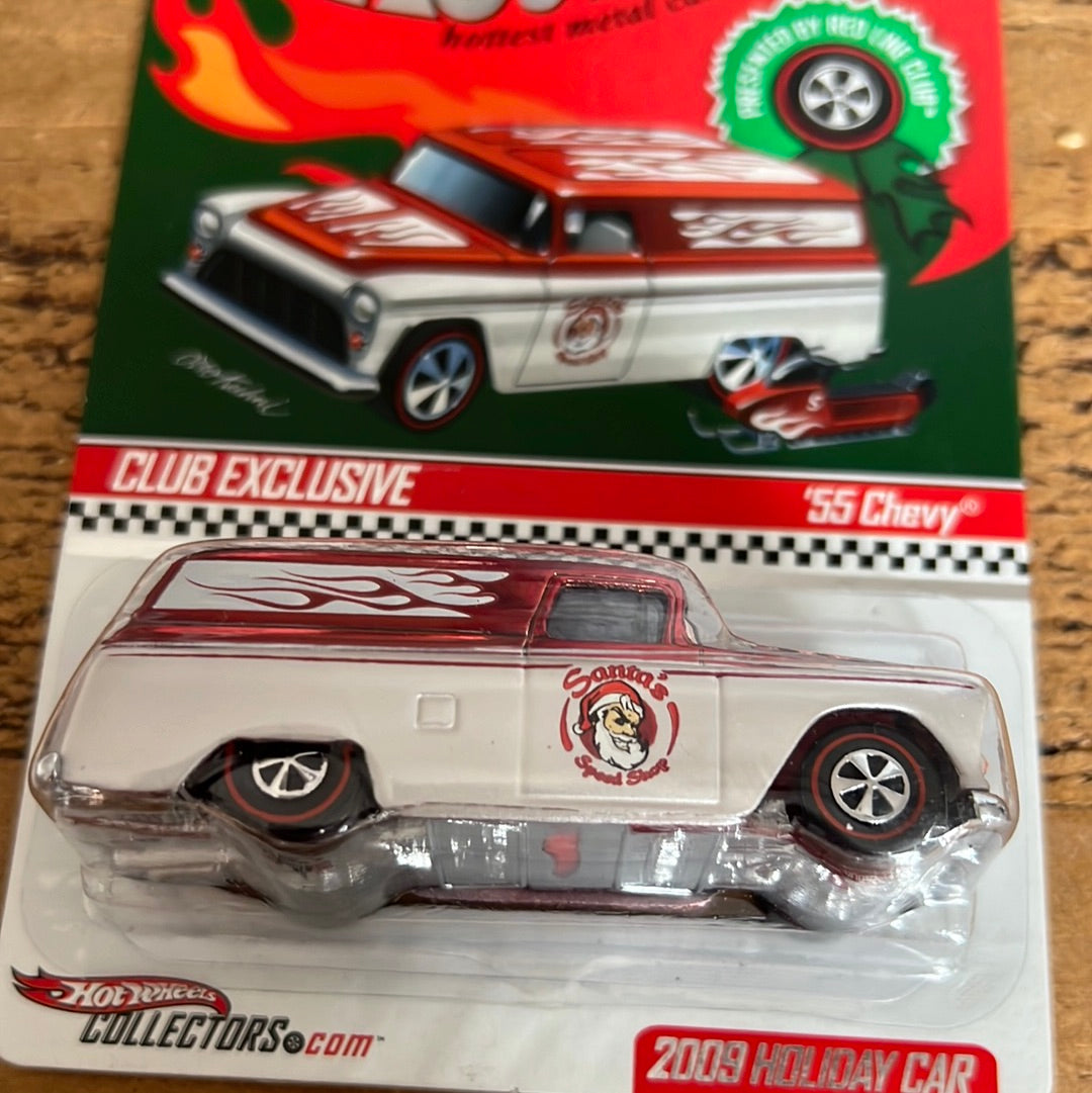 Hot Wheels RLC 55 Chevy And Snowmobile Christmas
